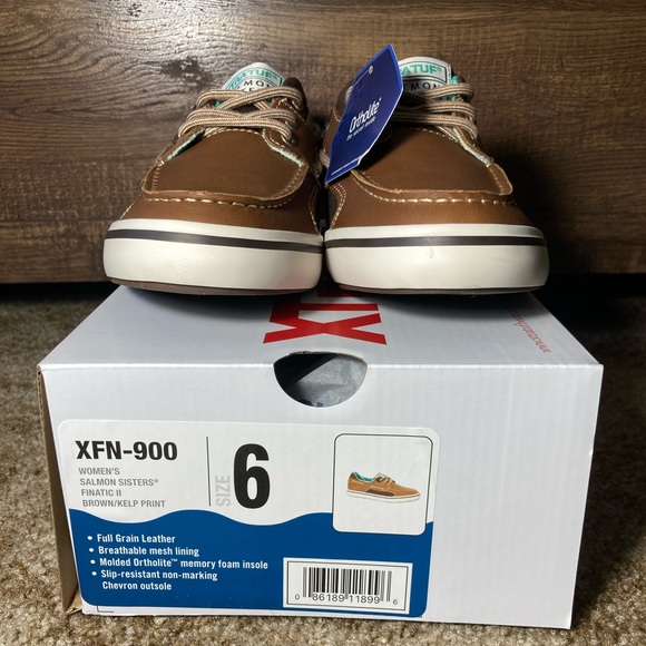 Brown and Teal Finatic Boat Shoes - Picture 5 of 8